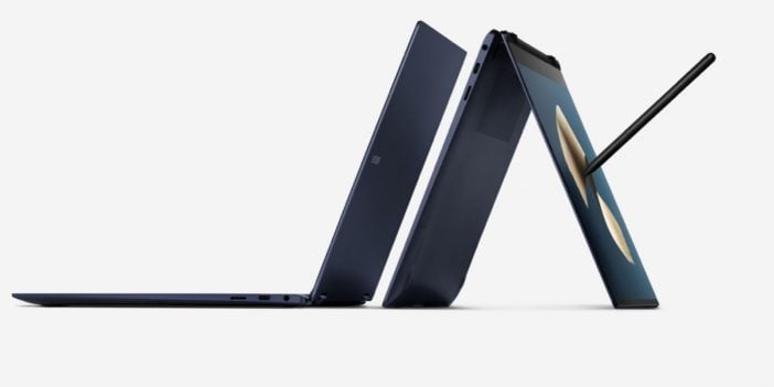 An Image Of Samsung Galaxy Book Pro 360 In Bended Form