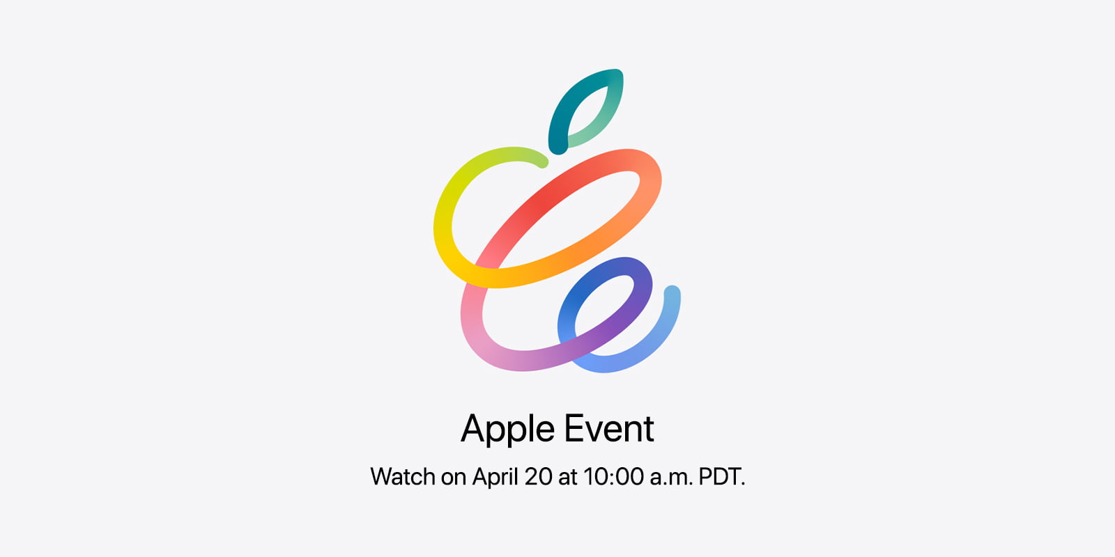 A twisted form of Apple logo for its April 20 event