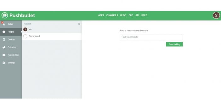 Screenshot Of Adding Email Of A Friend On Pushbullet