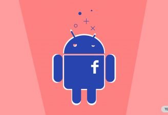 An icon of Android featuring Facebook shortened icon on it