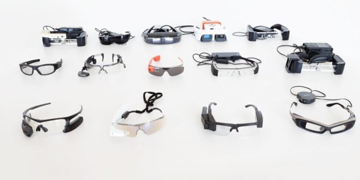 Some Smart Glasses Arranged On A Table