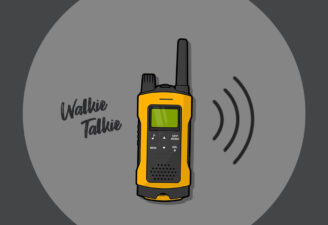An illustration of a walkie-talkie