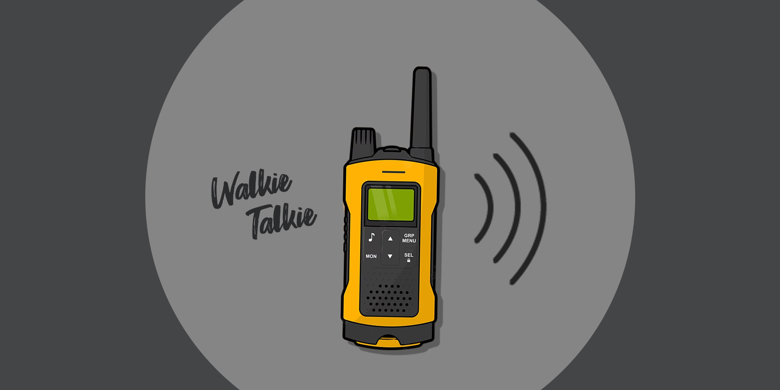 An illustration of a walkie-talkie